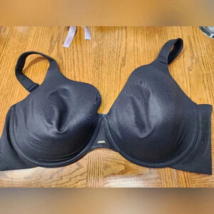 Cacique Lightly Lined Full Coverage Underwire Black Bra Size 46DDD
